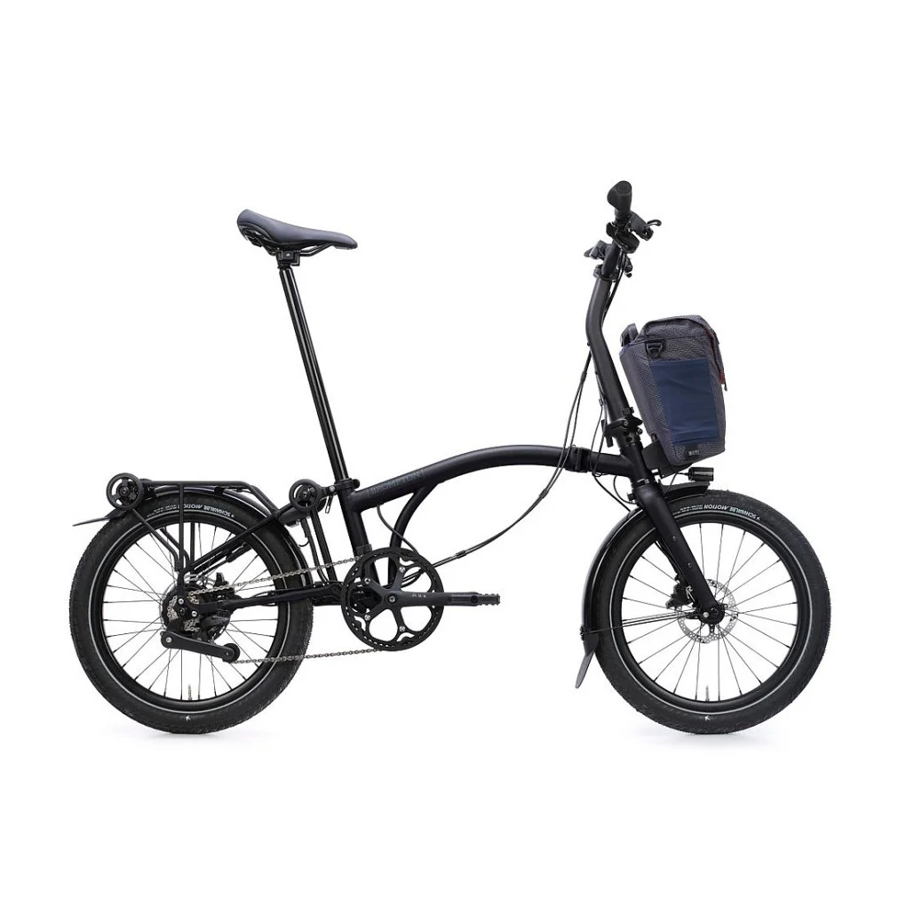 Brompton Electric G Line City+ – 4 Speed – Raised Bar – Extended Seatpost – Rear Rack – 20″ E-Faltrad – 2026 – Space Black