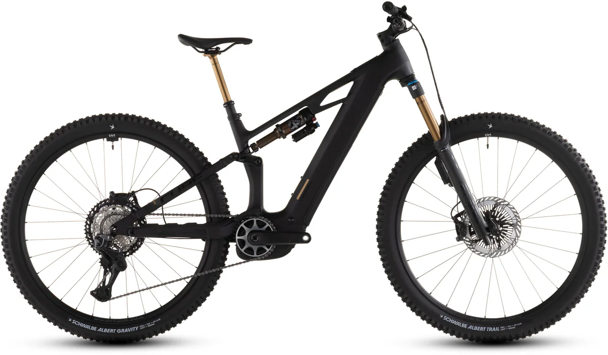 CUBE AMS HYBRID ONE44 C:68X SUPER TM 400X – 29″ Carbon E-Mountainbike – 2025 – dustyolive / gold
