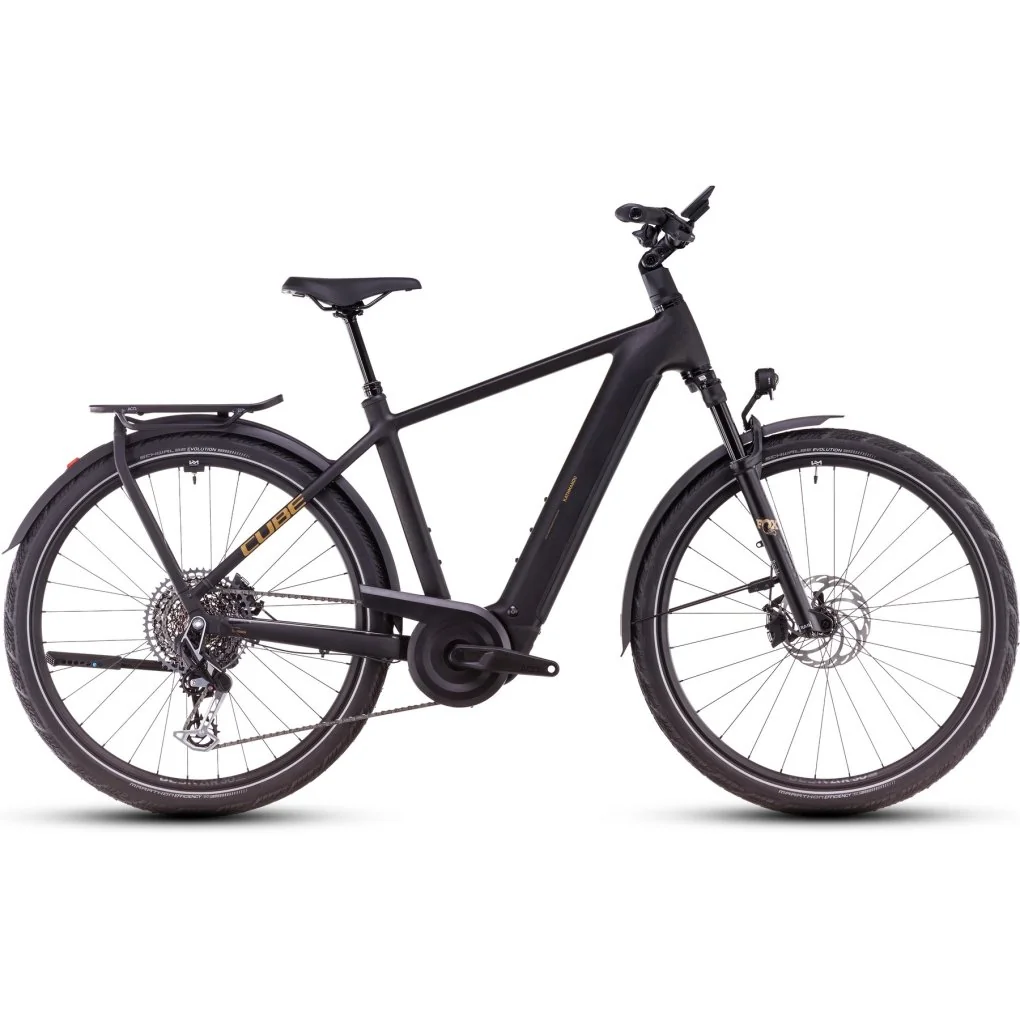 CUBE KATHMANDU HYBRID SLT 800 – Trekking E-Bike – 2025 – golddust / black